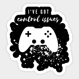 Control issues (white) Sticker